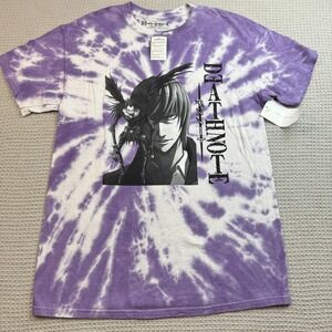Urban Outfitters Death Note Shirt Mens Medium Purple Tie Dye‎ Anime Ryuk NEW